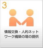 特典3：情報交換・人的ネットワーク構築の場の提供